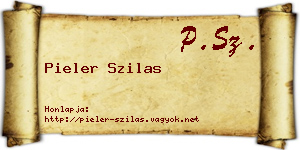 Pieler Szilas névjegykártya
